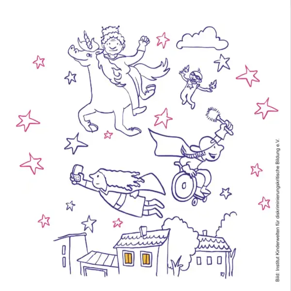 Coverillustration der Broschüre "Antidiskrominierungsberatung von Kindern"