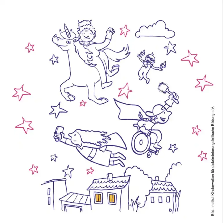 Coverillustration der Broschüre "Antidiskrominierungsberatung von Kindern"