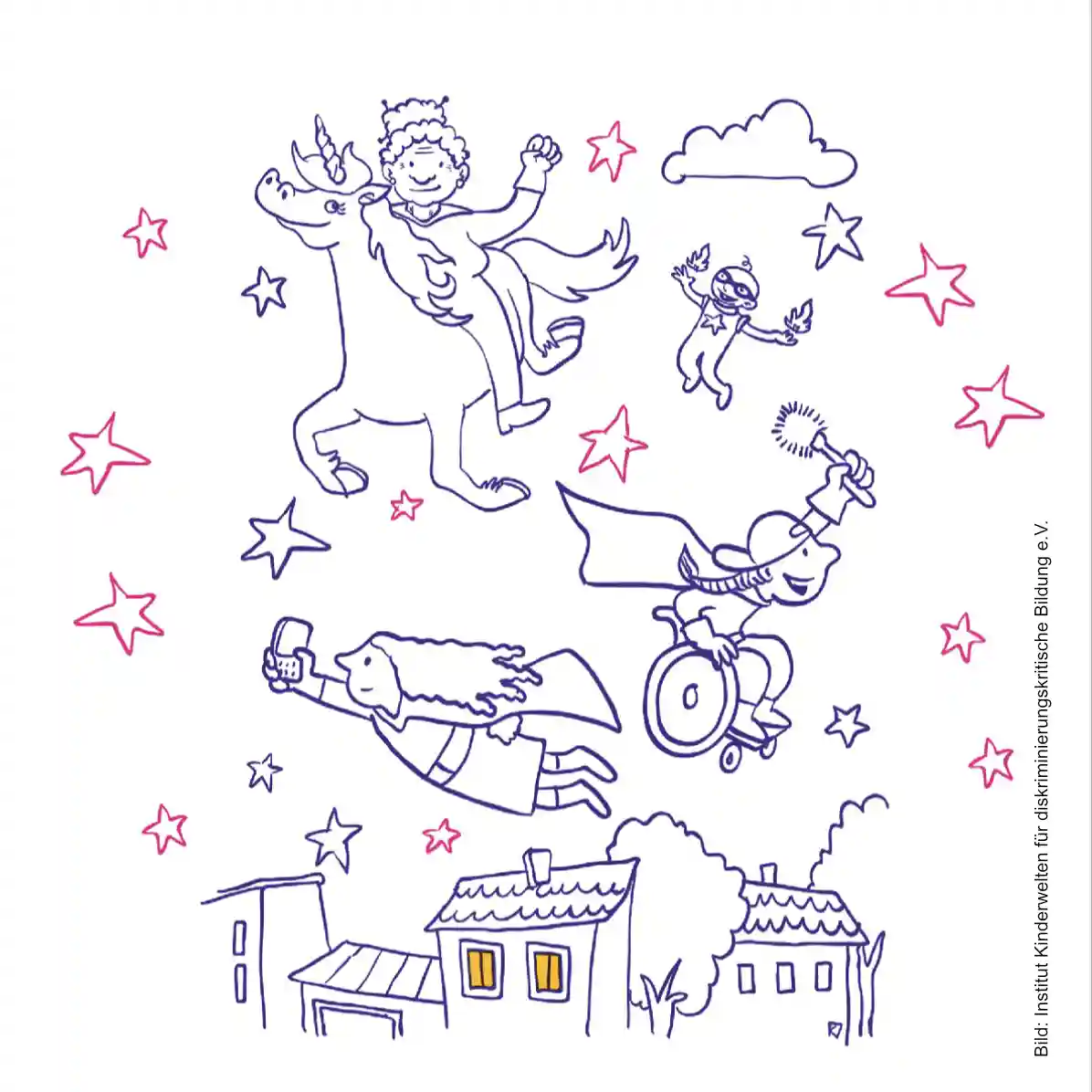 Coverillustration der Broschüre "Antidiskrominierungsberatung von Kindern"